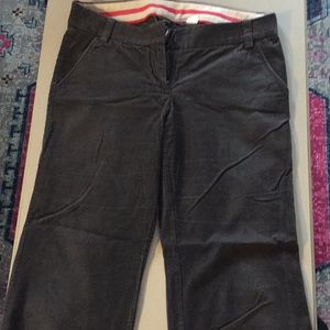 J crew city fit corduroys dark gray euc sz 6